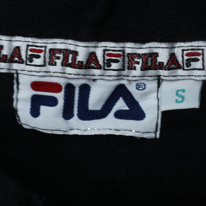 Fila Men's Black Full Zip Hoodie S Sports Logo Sweatshirt