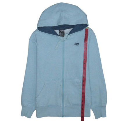 New Balance Women's Blue Full Zip Hoodie Size 10 Cotton Blend