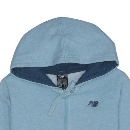 New Balance Women's Blue Full Zip Hoodie Size 10 Cotton Blend