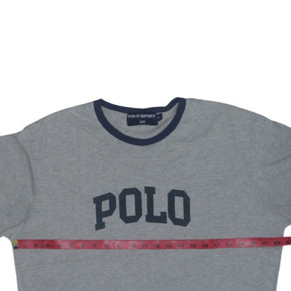 Polo Sport Ralph Lauren Men's Grey Long Sleeve Cotton Top Size M