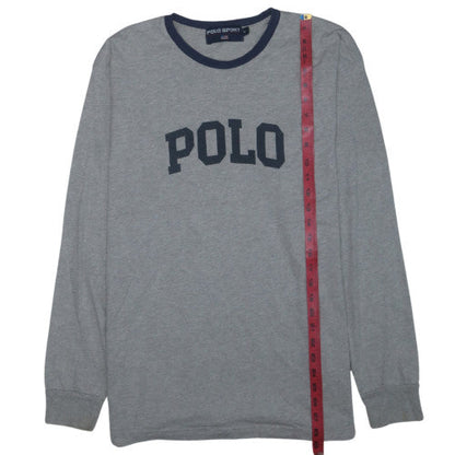 Polo Sport Ralph Lauren Men's Grey Long Sleeve Cotton Top Size M