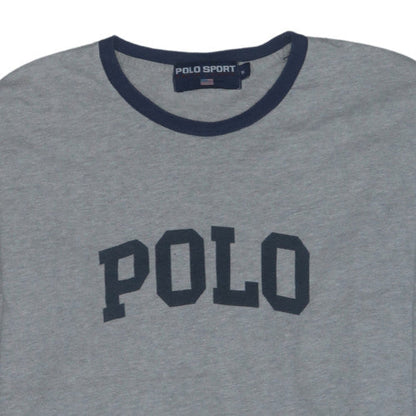 Polo Sport Ralph Lauren Men's Grey Long Sleeve Cotton Top Size M