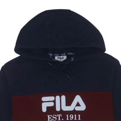 Fila Men's Multicoloured Pullover Hoodie XS Logo Graphic Sweatshirt