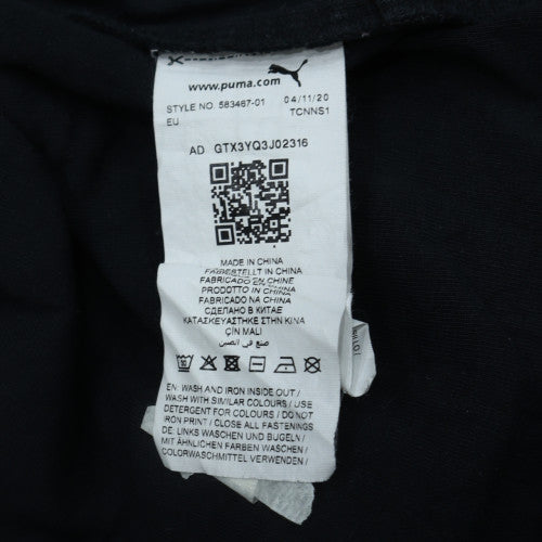 Puma Men's Black Full Zip Hoodie Small Regular Fit Sportswear