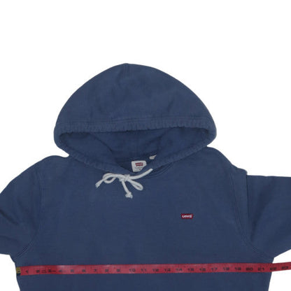 Levi's Men's Blue Pullover Hoodie M Regular Fit Cotton Fleece