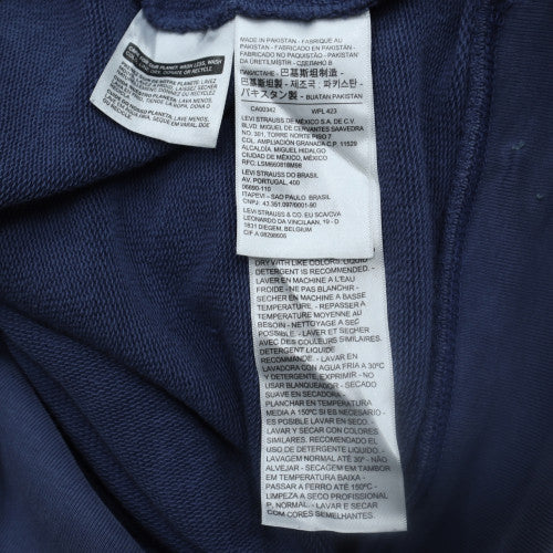 Levi's Men's Blue Pullover Hoodie M Regular Fit Cotton Fleece