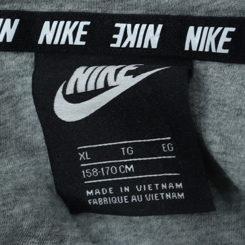 Nike Boys Grey Colourblock Fleece Zip Hoodie Jacket Size 14 Years