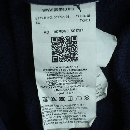 Puma Men's Navy Blue Pullover Hoodie Size M Logo Design