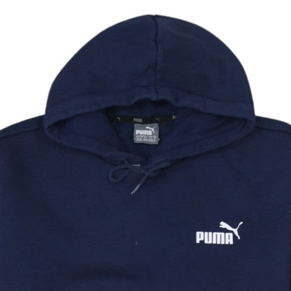 Puma Men's Navy Blue Pullover Hoodie Size M Logo Design
