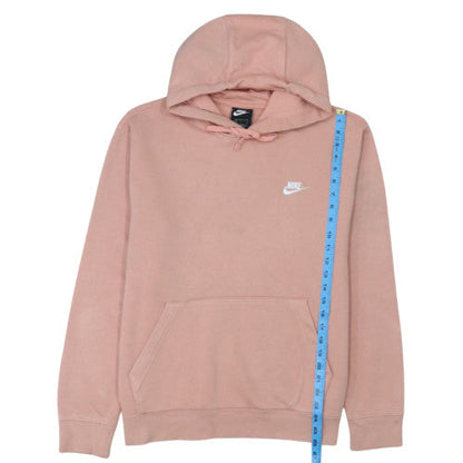 Nike Men's Pink Pullover Hoodie L Fleece Logo Sweatshirt