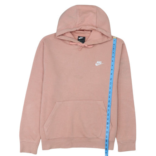 Nike Men's Pink Pullover Hoodie L Fleece Logo Sweatshirt