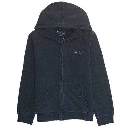 Champion Women's Black Full Zip Hoodie L Hooded Sweatshirt