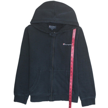 Champion Women's Black Full Zip Hoodie L Hooded Sweatshirt