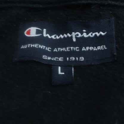 Champion Women's Black Full Zip Hoodie L Hooded Sweatshirt