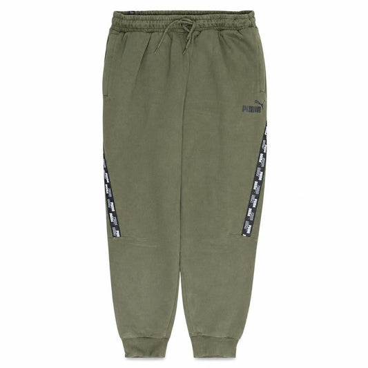Front view of Puma Men's Green XL Jogger Trousers Fleece Activewear