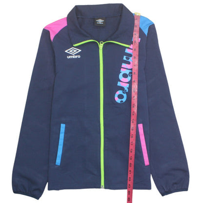 Umbro Boys Navy Track Jacket S Blue Pink Trim Full Zip Activewear
