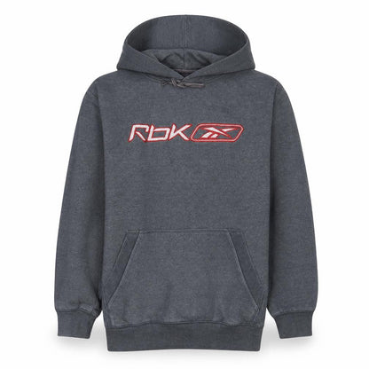 Reebok Mens Grey Pullover Hoodie M Sports Logo Fleece