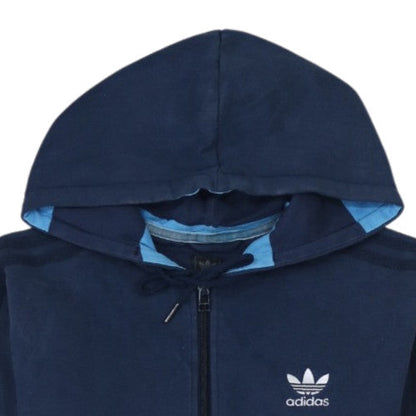 Adidas Men's Blue Full Zip Hoodie Size M Fleece Sportswear