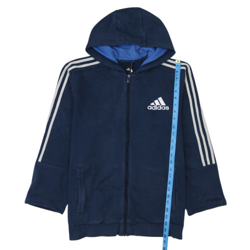 Adidas Men's Blue Full Zip Hoodie Size M Sports Fleece