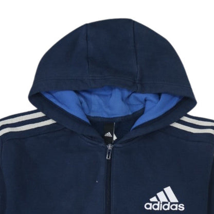 Adidas Men's Blue Full Zip Hoodie Size M Sports Fleece