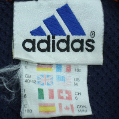 Adidas Mens Blue Orange Quarter Zip Pullover Hoodie M