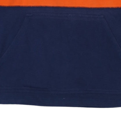 Adidas Mens Blue Orange Quarter Zip Pullover Hoodie M