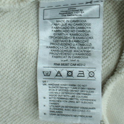 Adidas Men's Beige XL Pullover Hoodie with Logo Print