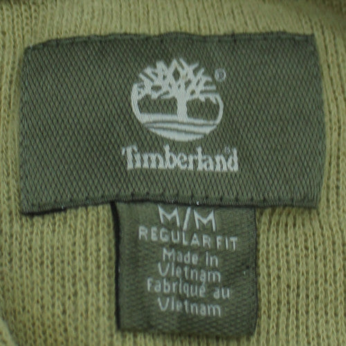 Timberland Men's Beige Cotton 1/4 Zip Regular Fit Jumper M