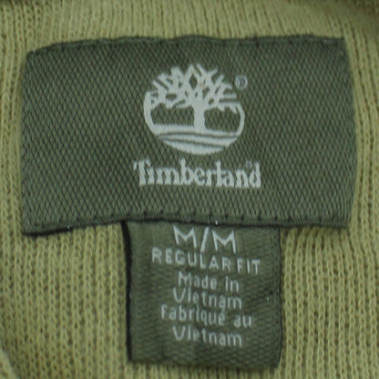 Timberland Men's Beige Cotton 1/4 Zip Regular Fit Jumper M
