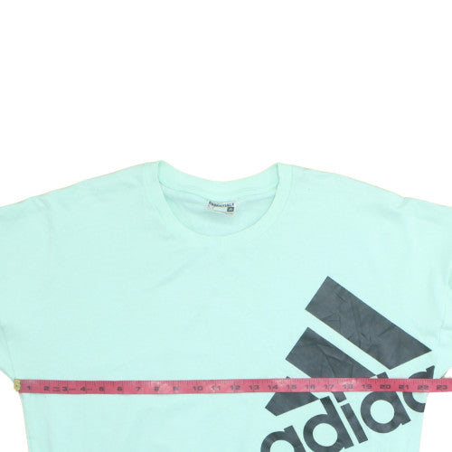 Adidas Womens Mint Green Long Sleeve Crew Neck Sweatshirt Size M