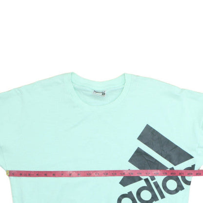 Adidas Womens Mint Green Long Sleeve Crew Neck Sweatshirt Size M