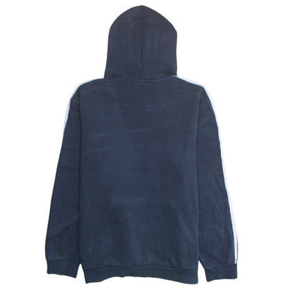 Adidas Mens Navy Blue XL Pullover Hoodie with Logo Print