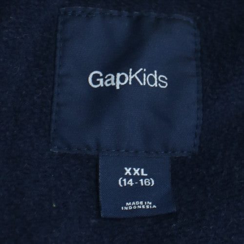 GAP Kids Boys Navy Blue Full Zip Hoodie XXL (14-16) Cotton Blend