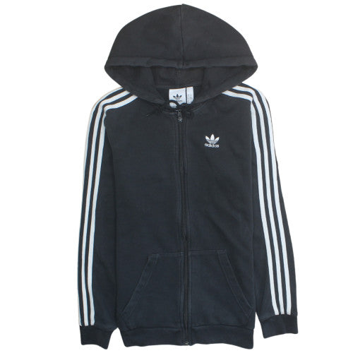 adidas Men's Black Full Zip Hoodie S Regular Fit Sportswear