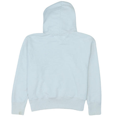 Tommy Jeans Women's White Hooded Pullover Sweatshirt Size M Logo Print