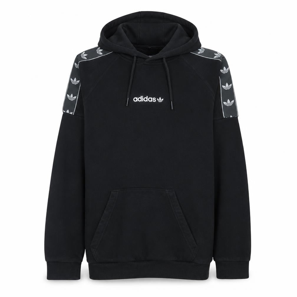 Adidas Men's Black Pullover Hoodie Medium Fleece Sportswear
