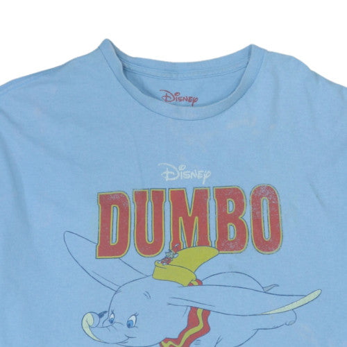 Disney Dumbo Blue Crew Neck Cotton Men's XL T-Shirt