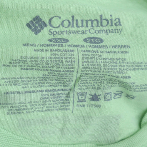 Columbia Men's Green 2XL Outdoor PFG Graphic Cotton T-Shirt