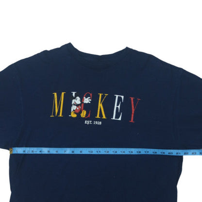 Disney Mickey Mouse Men's Navy Blue XL Cotton Graphic T-Shirt