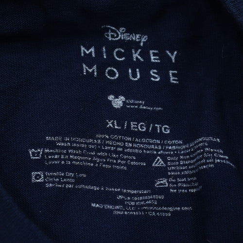 Disney Mickey Mouse Men's Navy Blue XL Cotton Graphic T-Shirt