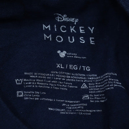 Disney Mickey Mouse Men's Navy Blue XL Cotton Graphic T-Shirt
