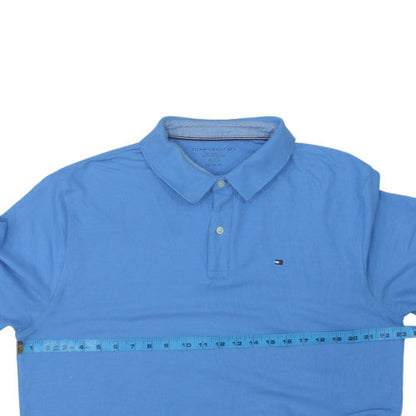 Tommy Hilfiger Men's Blue Regular Fit Cotton Polo Shirt XL