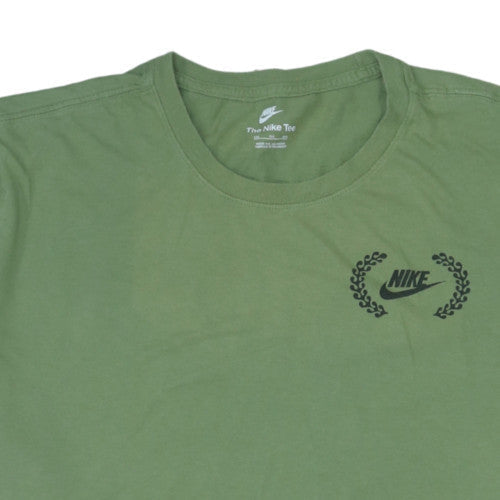 Nike Men's Green XXL Graphic Crew Neck Cotton T-Shirt