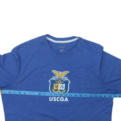 Champion Men's Blue USCGA Graphic Athletic T-Shirt Size L