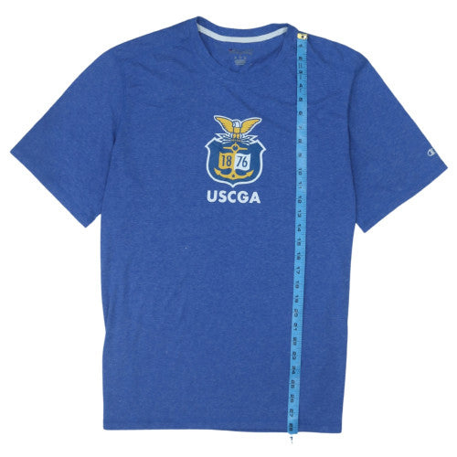 Champion Men's Blue USCGA Graphic Athletic T-Shirt Size L