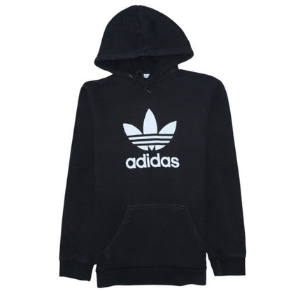 Adidas Men's Black Pullover Hoodie Size M Graphic Print Casual Sweatshirt