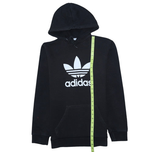 Adidas Men's Black Pullover Hoodie Size M Graphic Print Casual Sweatshirt