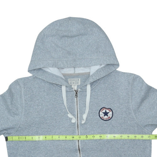 Converse Men’s Grey Full Zip Hoodie M Regular Fit All Star Logo