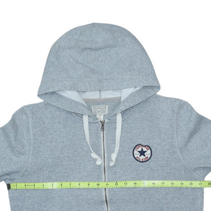 Converse Men’s Grey Full Zip Hoodie M Regular Fit All Star Logo