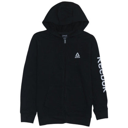 Reebok Teens Black Full Zip Hoodie 164 Regular Fit Sportswear